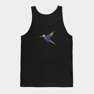 Tribal Hummingbird Design Tank Top